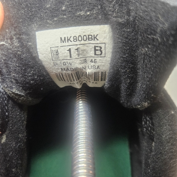 Mens New Balance 800 Black Leather Athletic Sneakers MK800BK Size 11B - Picture 8 of 10